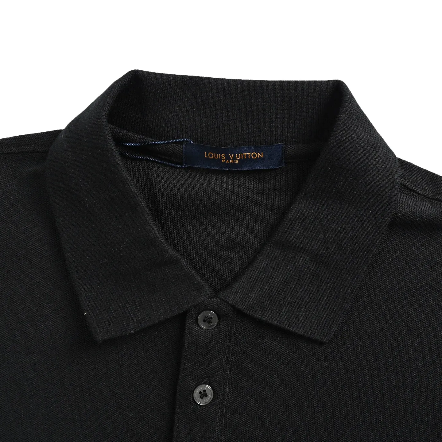 Louis Vuitton/Louis Vuitton 25ss letter embroidered pin Polo short sleeves